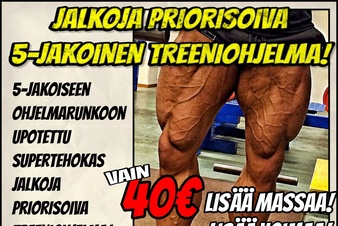Nyyssiksen jalkoja priorisoiva treeniohjelma NYT myynnissä!