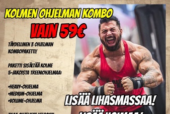 Täydellinen kolmen ohjelman kombopaketti - Vain 59€!