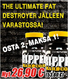 2 purkkia Ripped Hardcore 26,90 e